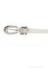 SkyWays Women Casual White Artificial Leather Belt(White)
